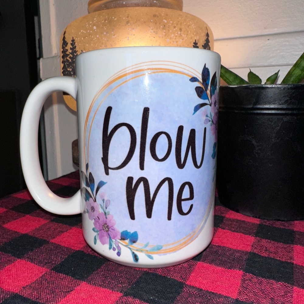 Floral White Mug